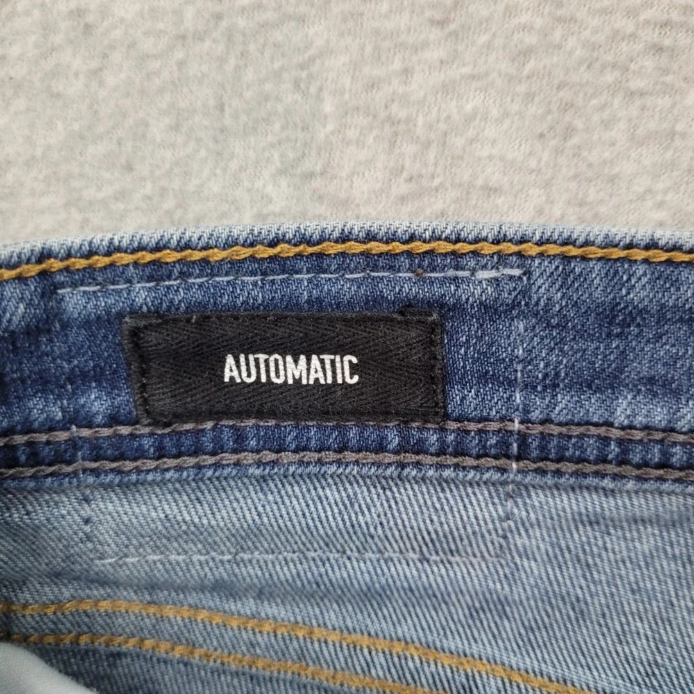 Revtown Automatic Jeans Mens 36x30‎ Blue Decade Denim Straight Leg Stretch